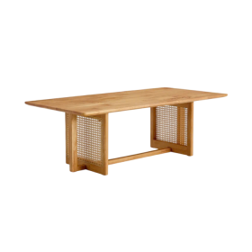 Bàn trà Mây Rectangle Walnut Thường