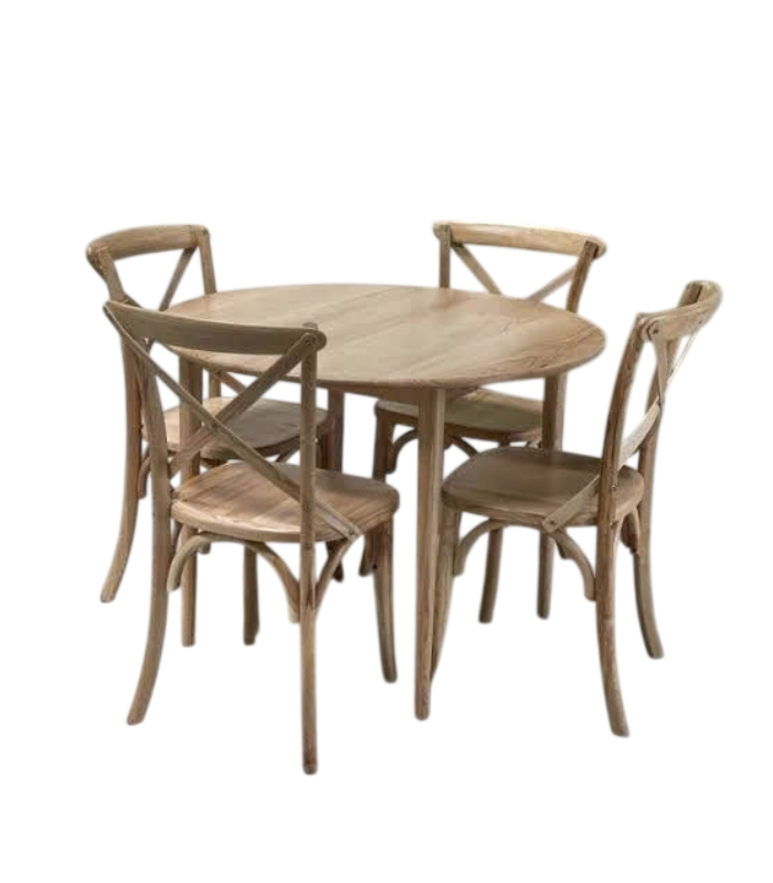 TỔNG HỢP (6) Bàn ăn Round Dining Walnut Thường - Ảnh 1