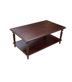 Bàn trà Classic Turned Leg Walnut Đậm