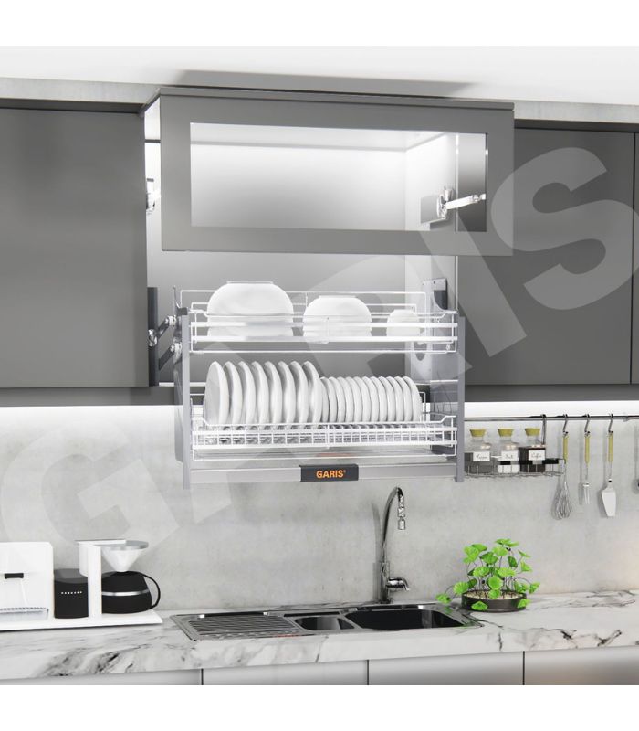 Gia-bat-dia-Garis-nang-ha-co-GL06 (2) Giá bát đĩa Garis nâng hạ cơ GL06.60C - Ảnh 1