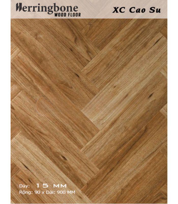 Sàn Gỗ Cao Su Xương Cá 15mm XC 90x900