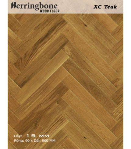 Sàn Gỗ Teak Xương Cá 15mm XC Teak 90x900