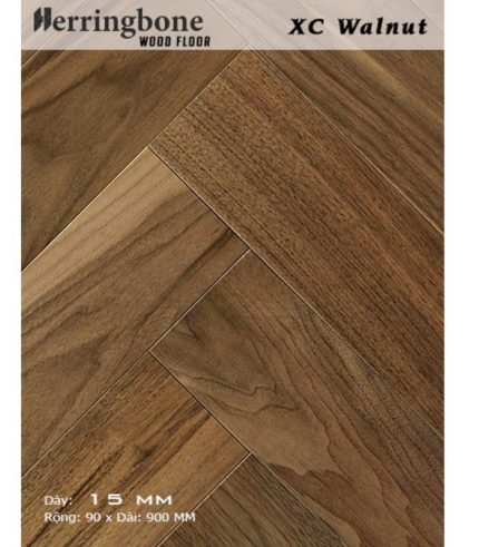 Sàn Gỗ Walnut Xương Cá 15mm XC 90x900