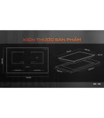 Bếp từ kết hợp hồng ngoại Junger SIS-66 lắp âm