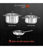 Bộ nồi Inox Junger CWJ-050 cao cấp 5 chi tiết