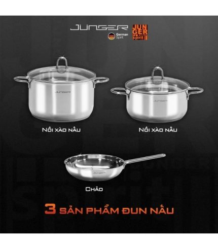 Bộ nồi Inox Junger CWJ-050 cao cấp 5 chi tiết