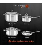 Bộ nồi Inox Junger CWJ-070 cao cấp 7 chi tiết