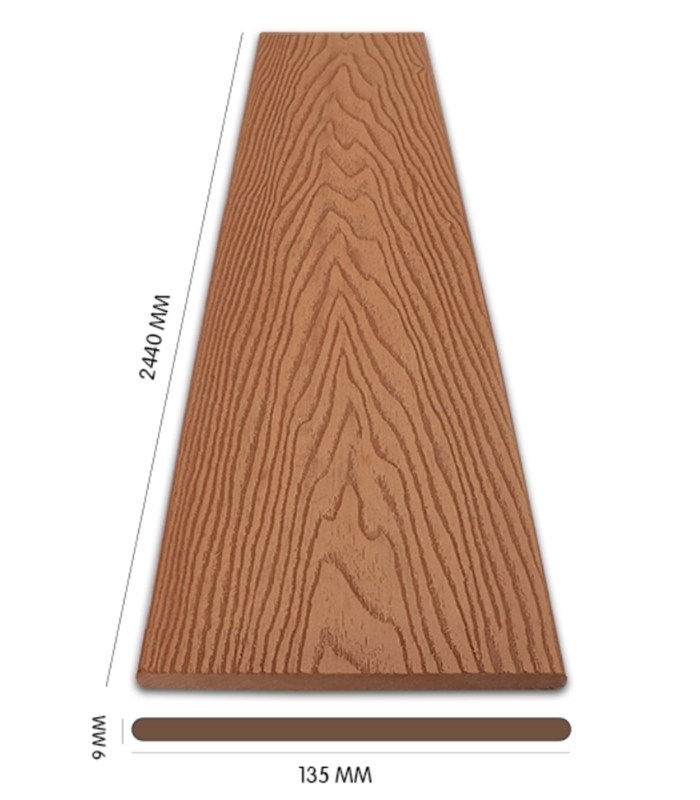 Gỗ Nhựa Ngoài Trời 3D EXWood EX135-Cacao