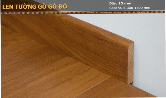 Len Tường Gỗ Gõ Đỏ