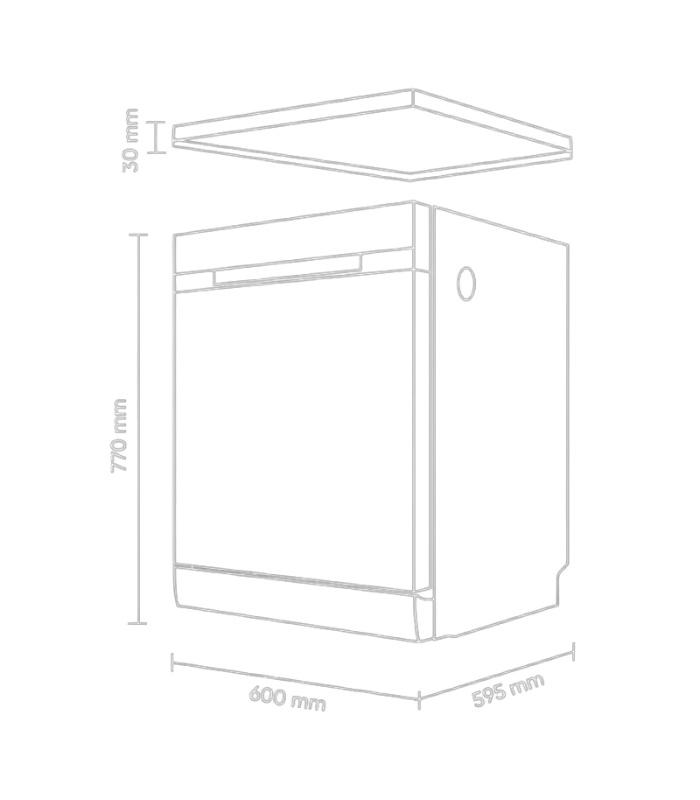 Máy rửa bát độc lập Junger Leopard DWJ-143