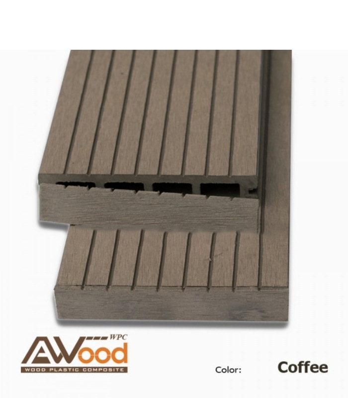 Nắp Chụp Đầu Gỗ Nhựa AWood Màu Cà Phê