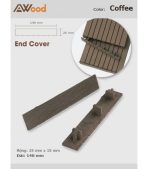 Nắp Chụp Đầu Gỗ Nhựa AWood Màu Cà Phê
