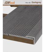 Nẹp V Gỗ Nhựa Ngoài Trời AWood AV48x48 Darkgrey