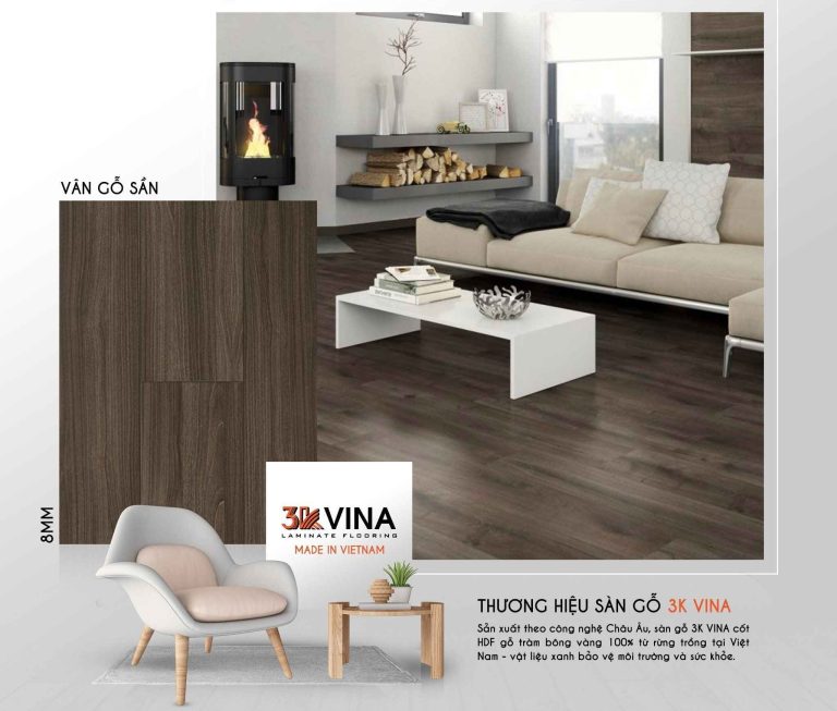 Sàn Gỗ 3K VINA 8mm V8880