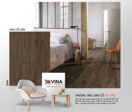 Sàn Gỗ 3K VINA 8mm V8886