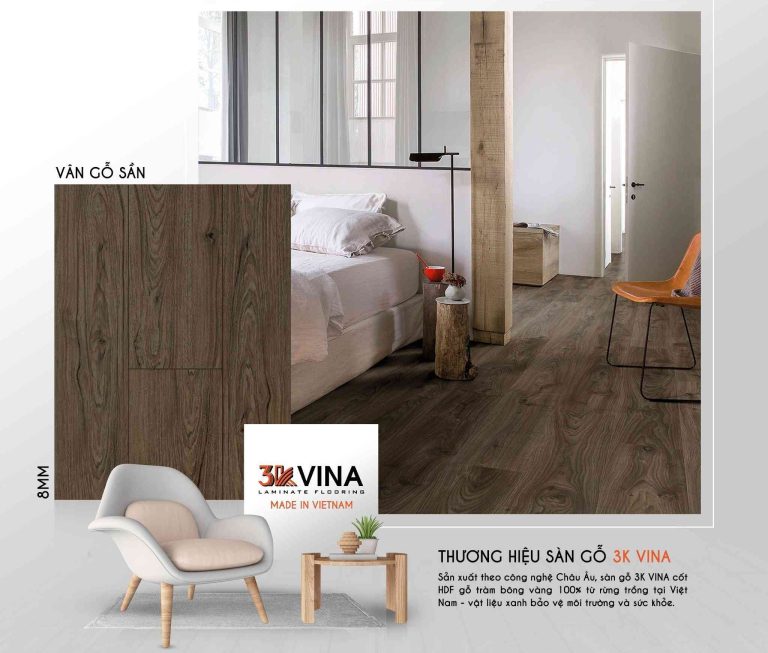 Sàn Gỗ 3K VINA 8mm V8886
