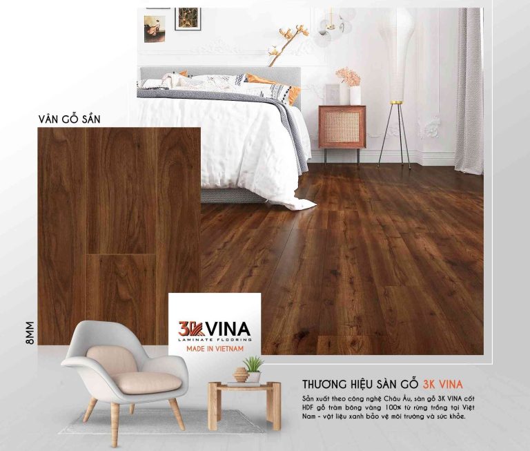 Sàn Gỗ 3K VINA 8mm V8887