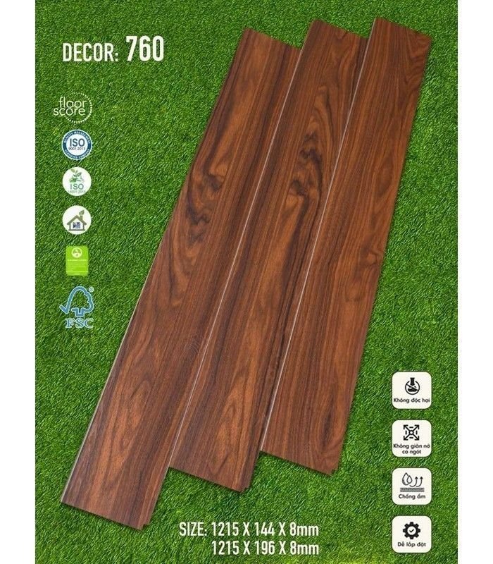 Sàn Gỗ Dollar 8mm 760