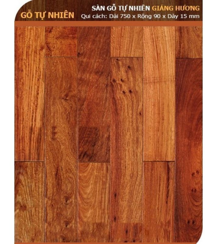 Sàn Gỗ Hương 15mm SGGH 750mm