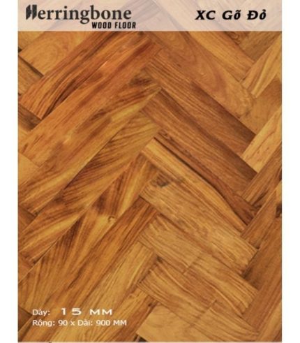 Sàn Gỗ Gõ Đỏ Xương Cá 15mm XC Gõ Đỏ