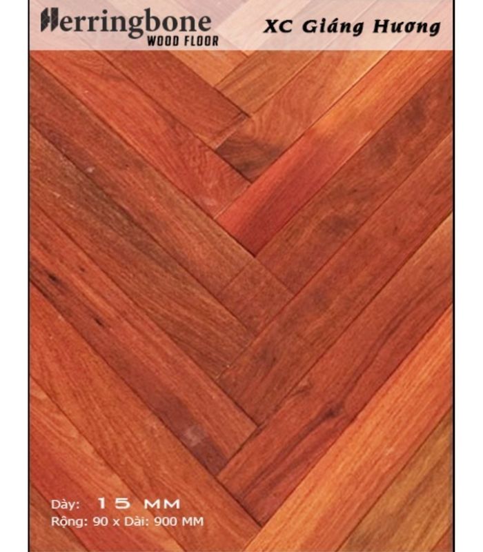 Sàn Gỗ Hương Xương Cá 15mm SGH XC 90x900