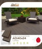Sàn Gỗ Ngoài Trời AWood AD140x24 Coffee