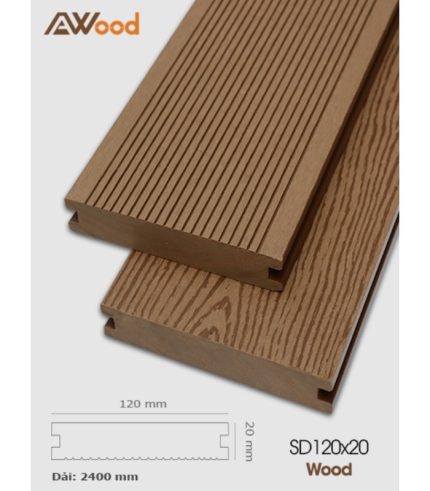 Sàn Gỗ Ngoài Trời AWood ASD120x20 Wood