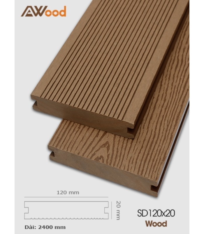 Sàn Gỗ Ngoài Trời AWood ASD120x20 Wood
