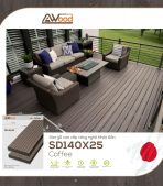 Sàn Gỗ Ngoài Trời AWood ASD140x25 Coffee
