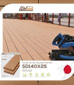 Sàn Gỗ Ngoài Trời AWood ASD140x25 Wood