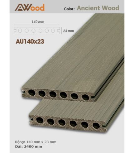 Sàn Gỗ Ngoài Trời AWood AU140x23 Teak M