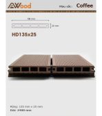Sàn Gỗ Ngoài Trời AWood HD135x25 Coffee