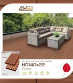 Sàn Gỗ Ngoài Trời AWood HD140x22 Cedar