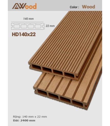 Sàn Gỗ Ngoài Trời AWood HD140x22 Wood