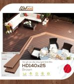 Sàn Gỗ Ngoài Trời AWood HD140x25-4 Brown