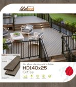Sàn Gỗ Ngoài Trời AWood HD140x25-4 Coffee