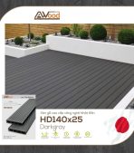 Sàn Gỗ Ngoài Trời AWood HD140x25-4 Darkgrey