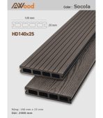 Sàn Gỗ Ngoài Trời AWood HD140x25-4 Socola