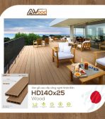 Sàn Gỗ Ngoài Trời AWood HD140x25-4 Wood