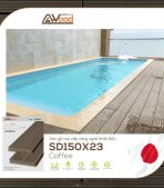 Sàn Gỗ Ngoài Trời AWood SD150x23 Coffee