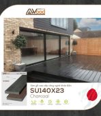 Sàn Gỗ Ngoài Trời AWood SU140x23 Charcoal