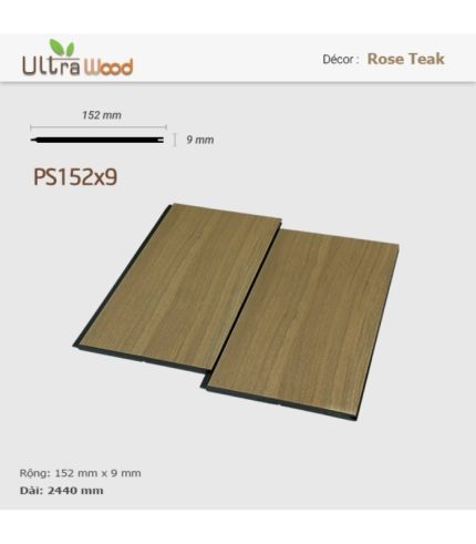 Sàn Gỗ Ngoài Trời Ultra Wood PS152x9 Rose Teak