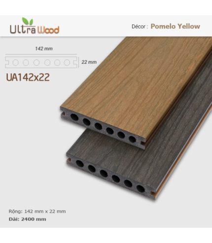 Sàn Gỗ Ngoài Trời Ultra Wood UA142x22 Pomelo Yellow