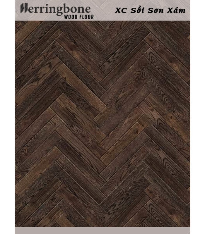 Sàn Gỗ Sồi Sơn Xám Xương Cá 15mm XC 90x900