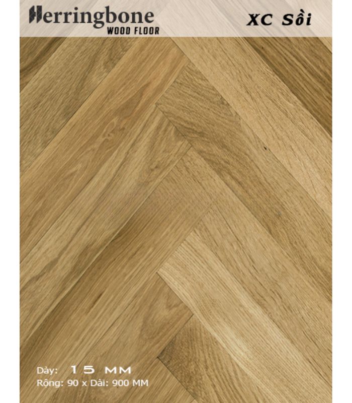 Sàn Gỗ Sồi Xương Cá 15mm SGS XC 90x900