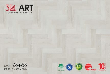 Sàn Gỗ Xương Cá 3K ART 8mm Z8+68