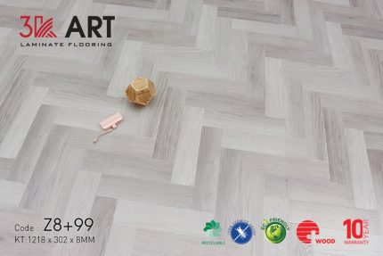 Sàn Gỗ Xương Cá 3K ART 8mm Z8+99