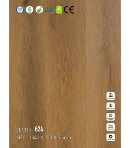 Sàn nhựa SPC Vinapoly 5.5mm 624