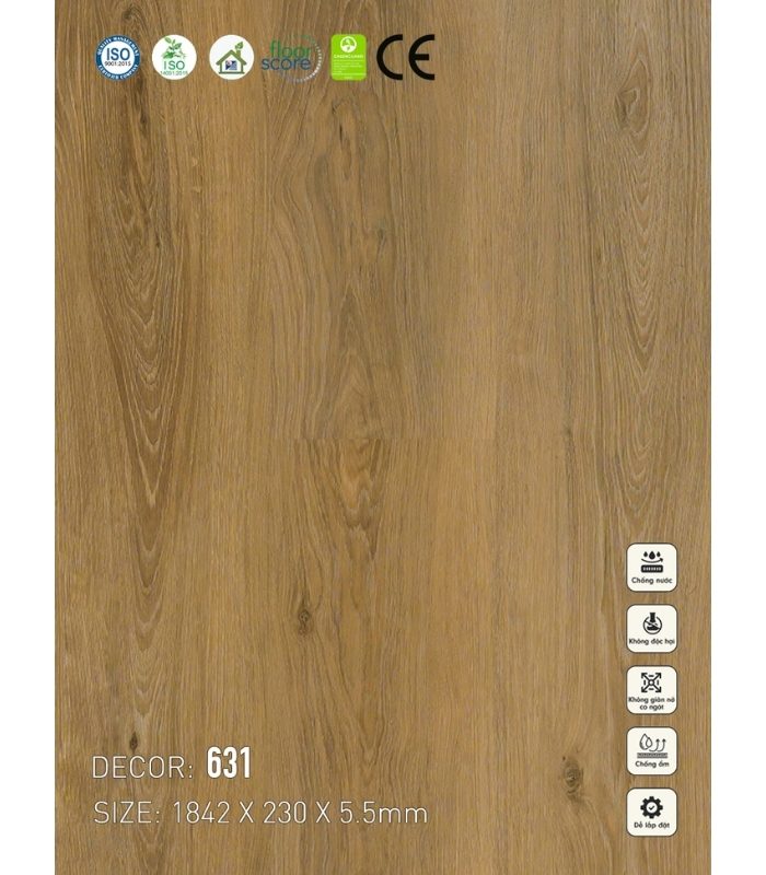 Sàn nhựa SPC Vinapoly 5.5mm 631