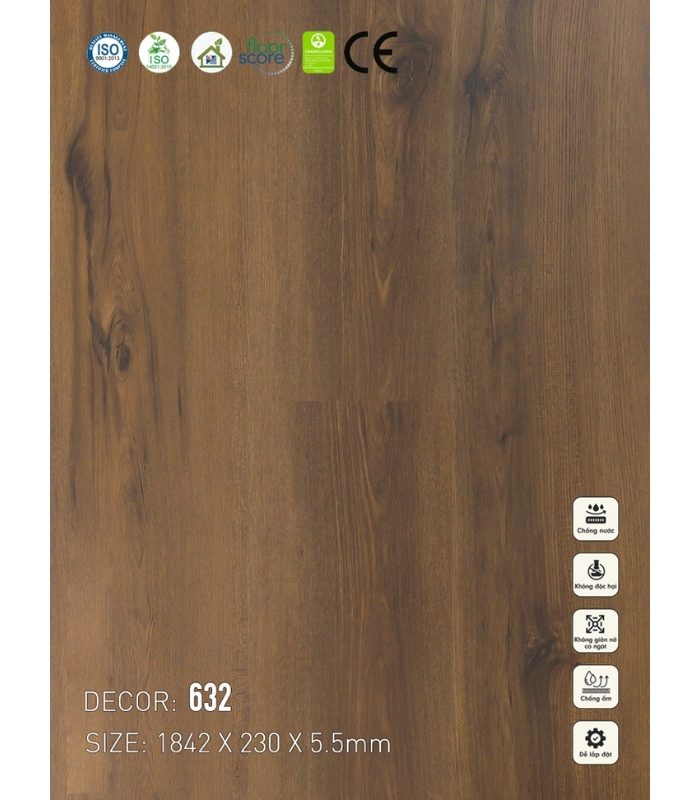 Sàn nhựa SPC Vinapoly 5.5mm 632